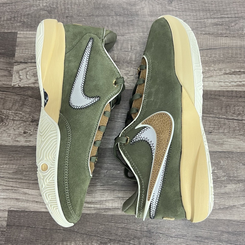 NEW Nike Lebron 20 XX Olive Green Suede Basketball DV1193-901 Men's Size 9